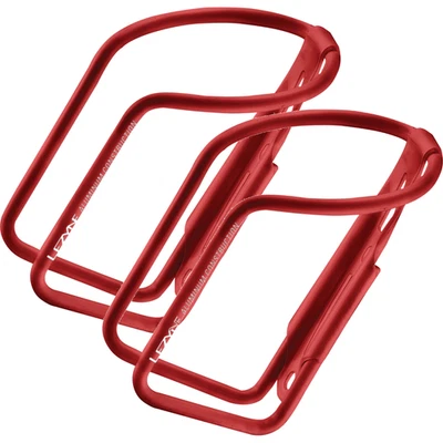 Pack of 2 Lezyne Power Water Bottle Cage: Gloss Red Aluminum Top Load Bicycle - Image 1 of 2