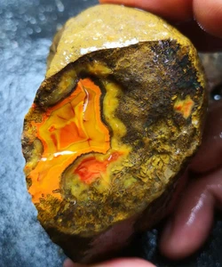 Rare Natural Warring States Red Agate Rough Geode Quartz Crystal Specimen 202G - Bild 1 von 4