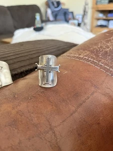 Spoon Bowl Cross Ring - Picture 1 of 3