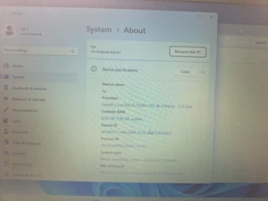 HP PROBook 650 G3 Laptop Core i5 2.5 GHz 8GB RAM 256GB SSD Win 11 Activated - Picture 1 of 4