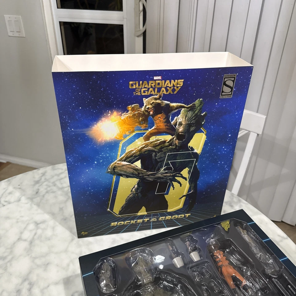 Hot Toys Guardians Of The Galaxy Rocket and Groot Action Figures (MMS254) - Image 1 of 4