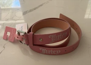 NWT JUICY COUTURE Women's Synthetic Leather Pink Belt Size XL - Picture 1 of 5