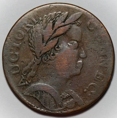 1785 Connecticut Copper Coin - African Head - Miller 4.1-F.4 - Image 1 of 4