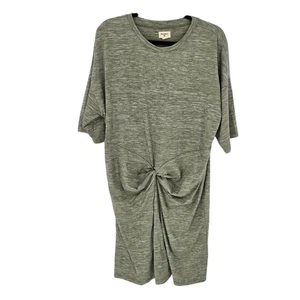 World Market One Size grün meliert Kurzarm vorne Knoten T-Shirt Kleid - Bild 1 von 9