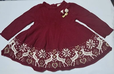 Vestido de Navidad para bebé niña Heirlooms by Polly Flinders rojo y dorado. 18 meses Foto 1 de 4