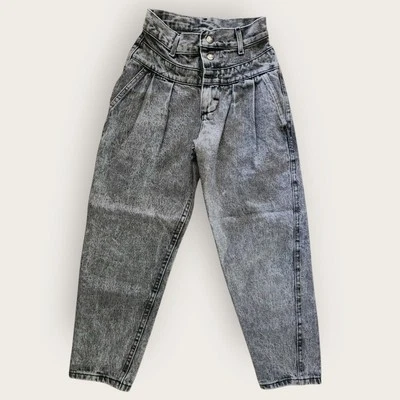 Lee Jeans Jóvenes Niñas Talla 8R Gris Lavado Cónico Plisado Frontal A Presión De Colección Hecho en EE. UU. Foto 1 de 4