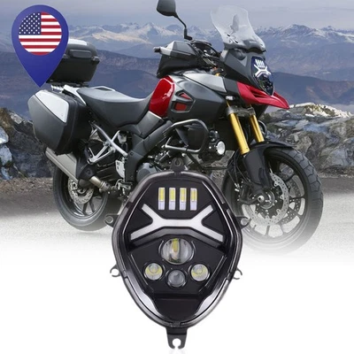 Farol de LED DRL para Suzuki V-STROM DL650 DL1000 2014 2015 2016 2017 2018 2019 - Imagem 1 de 4