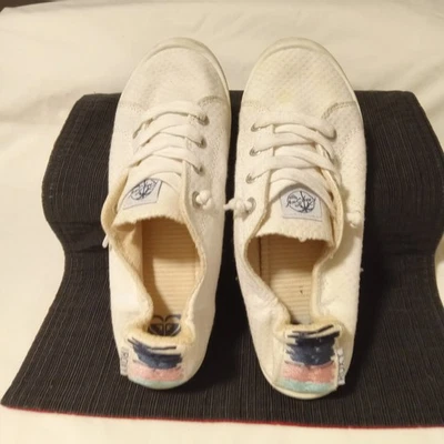 Roxy Bayshore白色一脚蹬运动鞋女式休闲冲浪鞋 — 第 1/4 张图片