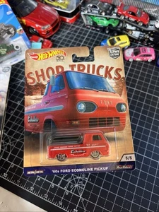 2017 Real Riders - SHOP TRUCKS - 60s Ford Econoline Pickup - HOT WHEELS 1:64 - Picture 1 of 4