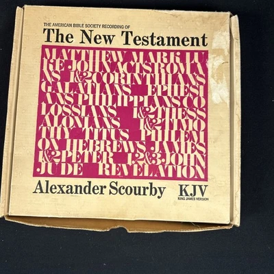 American Bible Society New Testament Vinyl LP Record Set KJV Complete Excellent! - Image 1 of 4