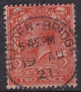 GB INGLATERRA Geoge 5to POSELLOS / CANCELAR "HEBDEN BRIDGE" 1921 - Imagen 1 de 1
