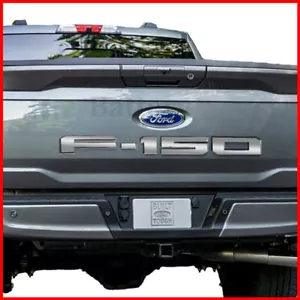 2021-2025 For Ford F-150 Tailgate Rear Chrome Letters Insert Decals Stickers - Picture 1 of 4
