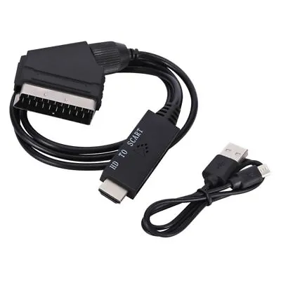 PAL/NTSC Adaptateur HDMI Vers SCART Câble Vidéo Audio Convertisseur De Signal • 8.82€