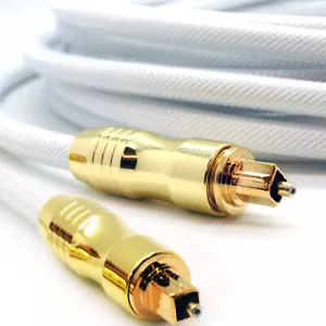 Digital Audio Optical Cable TOSLINK Platinum SPDIF Surround Sound Lead 0.5 - 10m - Picture 1 of 12