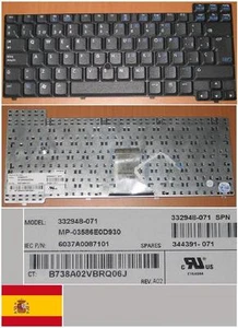Clavier Qwerty Espagnol HP NC6000 NC6100 MP-03586E0D930 332948-071 334391-071 - Photo 1/1
