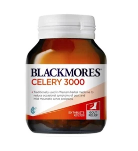 Blackmores Celery 3000 50 Tablets for Mild Gout & Rheumatic Pain Relief Aches - Picture 1 of 4