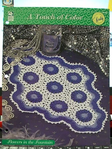 FLOWERS IN THE FOUNTAIN A TOUCH OF COLOR CROCHET PATTERN HOUSE OF WHITE BIRCHES - Picture 1 of 1