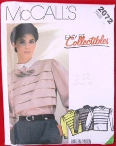 NOS McCall's Pattern 2072, Size 16, Blouse & Tie, Uncut - Picture 1 of 2