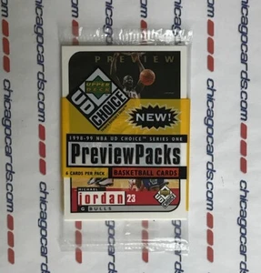 RARE Michael Jordan Card in Factory Sealed 1998-99 UD Promo Preview Pack NEW - Picture 1 of 9