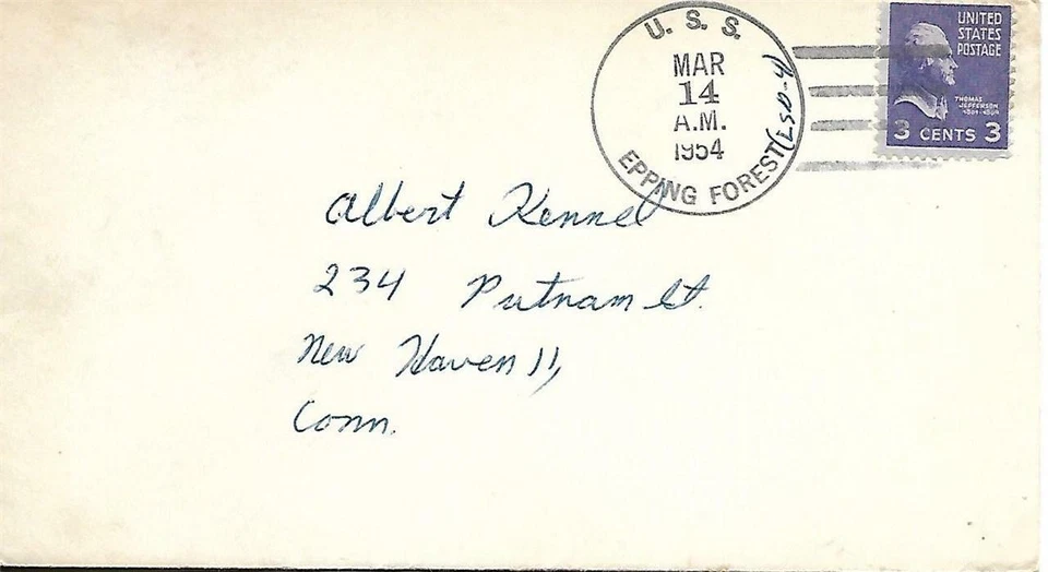EPPING FOREST (LSD-40) 14 March 1954 Locy Type 2 postmark - Image 1 of 1