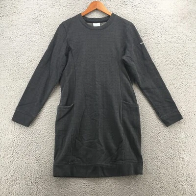 Vestido Columbia Shift para mujer M gris mezcla de algodón manga larga cuello redondo pulóver Foto 1 de 4