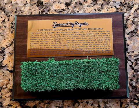 KC Royals 1985 World Series Turf!!! History!!! Cover