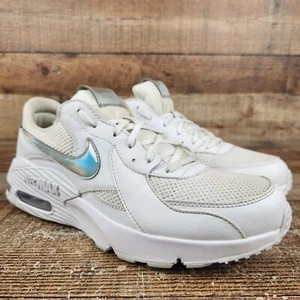 Nike Air Max Excee Damengröße 10,5 weiß schillernd sportlich Laufen Turnschuhe - Bild 1 von 10