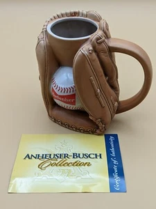 1995 Anheuser Busch Budweiser BASEBALL MITT GLOVE Stein Tankard - Picture 1 of 8