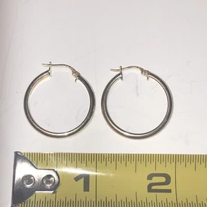 FSC 925 gold hoop earrings (plated) - Picture 1 of 4