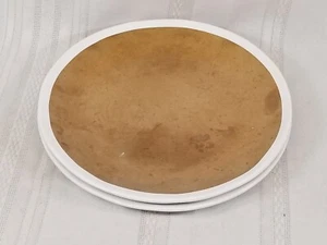 2 Nicole Miller Metallic Gold & White Salad plates - Picture 1 of 4