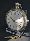 Antique silver pair cased fusee verge London pocket watch 1838 W/O ref3382