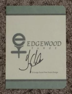 TROY GLAUS Signed EDGEWOOD TAHOE Scorecard-4X ALL STAR/2002 WS MVP/ANGELS-BRAVES - Picture 1 of 1