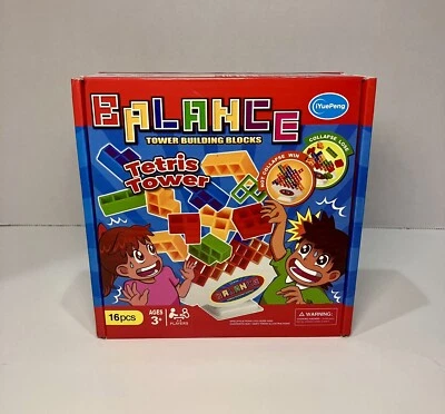 Balance Building Blocks Tetris Tower Balancing Stacking Toys Board Game Age 3+ - Image 1 of 2