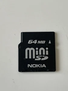 Nokia Mini-SD 64MB Memory card Type-MiniSD for Mobile - Picture 1 of 2