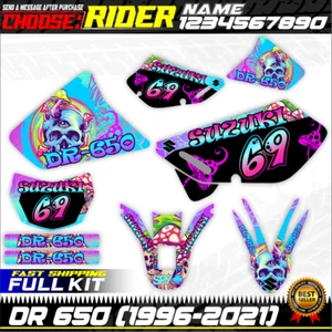 dr 650 suzuki kit graphics stickers decals (1996-2023) dr650 decal graphic wrap - Foto 1 di 2
