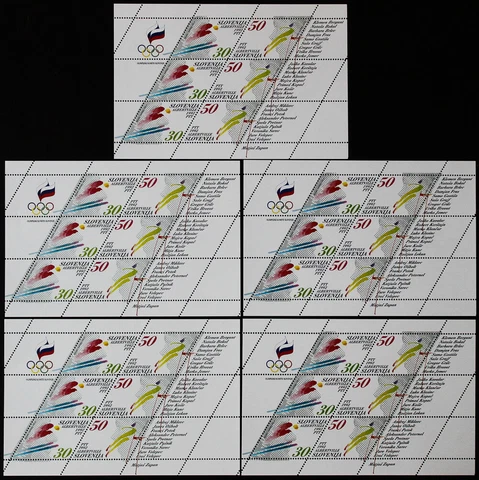 Slovenia Stamps # 134A-B MNH XF Lot Of 5 Sheets Scott Value $125.00 Cover