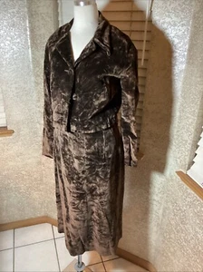 Vintage Suede Coat, Skirt, Culottes Size 12 - Picture 1 of 24