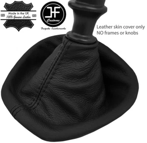 BLACK STITCH TOP GRAIN LEATHER MANUAL GEAR GAITER FITS RENAULT TRAFIC 2015-2018 - Picture 1 of 3