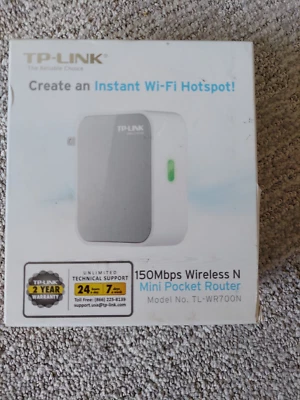 NEW TP-Link TL-WR700N 150 Mbps 1-Port 10/100 Wireless N Router - Image 1 of 2