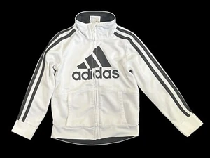 Adidas Jacket White by Boy's with zipper Size 4Y - Picture 1 of 7