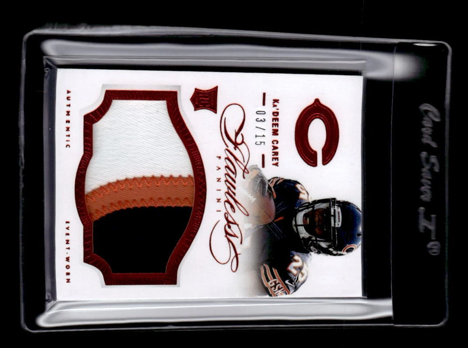 2014 Panini Flawless Rookie Patches Ruby #34 Ka'Deem Carey Jersey /15 EXACT SCAN - Image 1 of 2