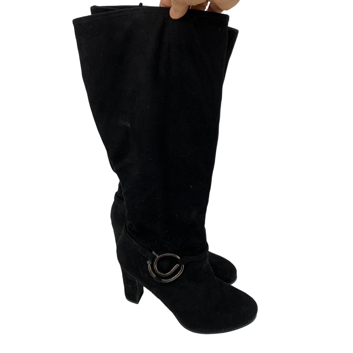 Impo Onneli Bling Platform Boot - Eco Faux Suede With Crystal Strap & Bow, Memory Foam Insole