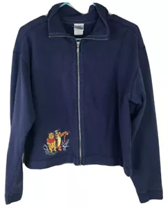 Disney Store Winnie Pooh Womens Blue Medium Zip Up Cotton Soft Shell Jacket - Picture 1 of 5