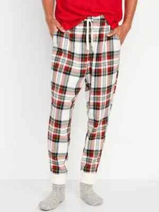 Neu mit Etikett Old Navy weiß Schottenkaro Flanell Jogginghose Pyjamahose Schlaf Herren S M L XL - Bild 1 von 5