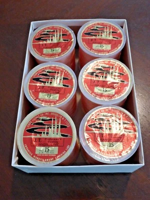 6 SPOOLS 15 磅。 粉色单色线,720 码 JEROS TACKLE CO. — 第 1/4 张图片