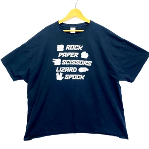 Big Bang Theory Shirt Rock Paper Scissors Lizard Spock Geek Funny Gildan Sz 3XL - Picture 1 of 8
