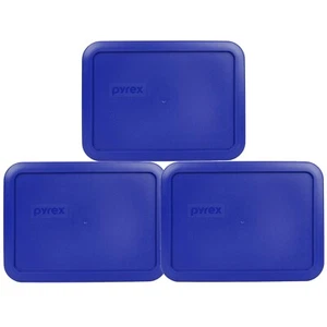 Pyrex 7210-PC 3-Cup Cadet Blue Plastic Food Storage Replacement Lid (3-Pack) - Picture 1 of 3