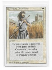 Magic the gathering ~ MTG ~ 1x Swords to Plowshares ~ Revised ~ MP
