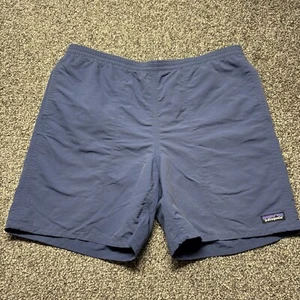 Patagonia Baggies pantaloncino medio 6" cucitura interna 58034 blu foderato nuoto nylon - Foto 1 di 12