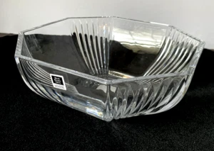 Vintage Miller Rogaska Octagonal, Vertical 9.5 Crystal Bowl 6917-0711 - Picture 1 of 16